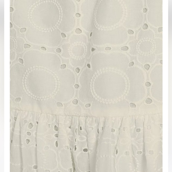 NWT Antonio Melani Brynn Eyelet Mock Neck Button Front Tie Waist Dress - Picture 3 of 3